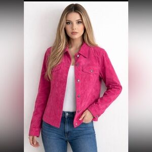 Denim&Co. Pink Suede Jacket 🩷🩷